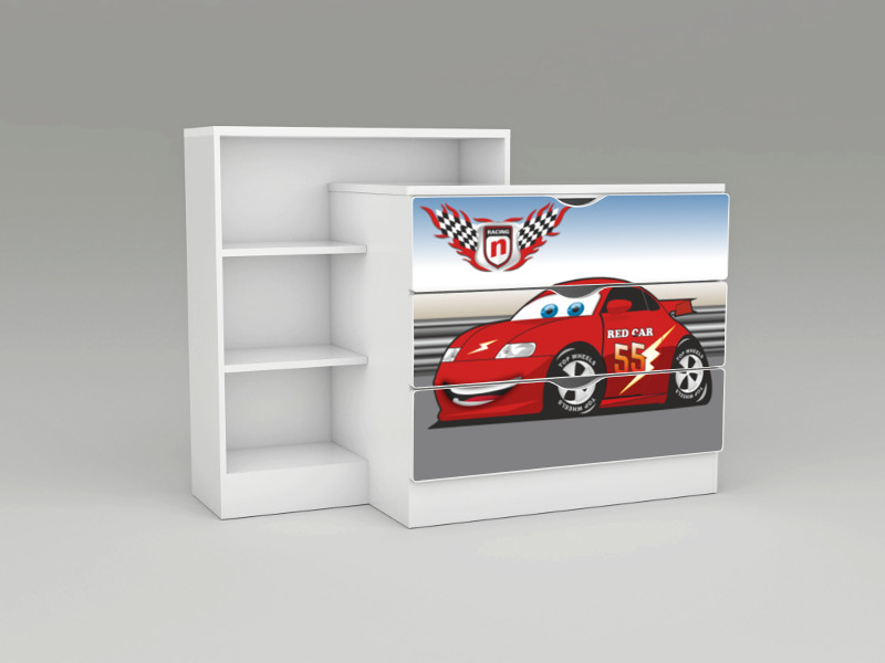 Becks komoda XXL DUO Auto červené